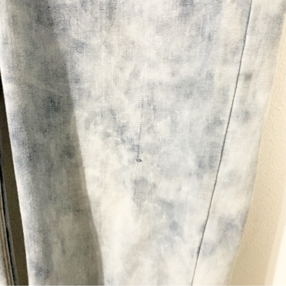 Peter Nygrad Luxe Denim Stretch Crop Court Denim Jeans Raw Hem Distressed Wash - Picture 8 of 14